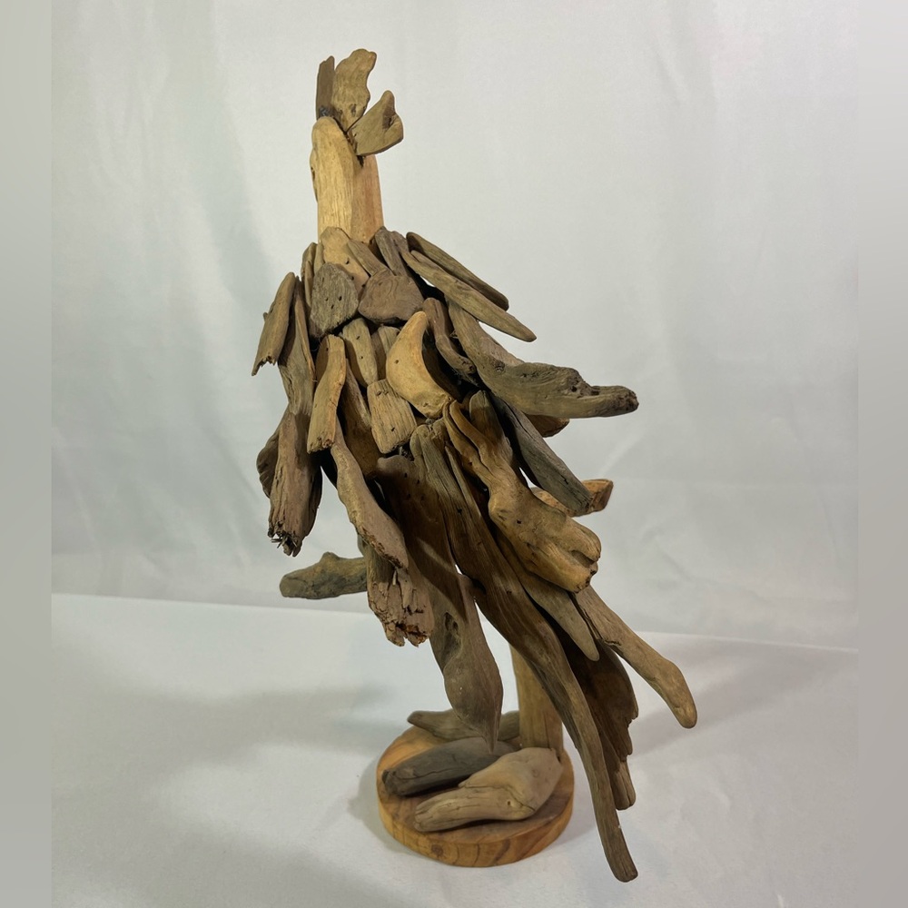 Driftwood Folk Art Bird Handmade Unsigned 17” Naturalist - Picture 4 of 9